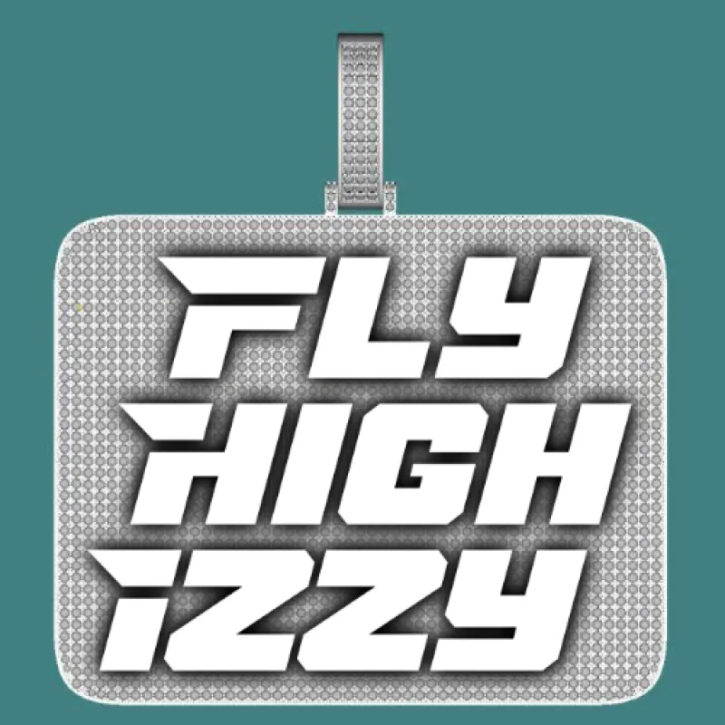 CUSTOM LETTER NECKLACE 3D BIG SQUARE sold by The GUU Shop