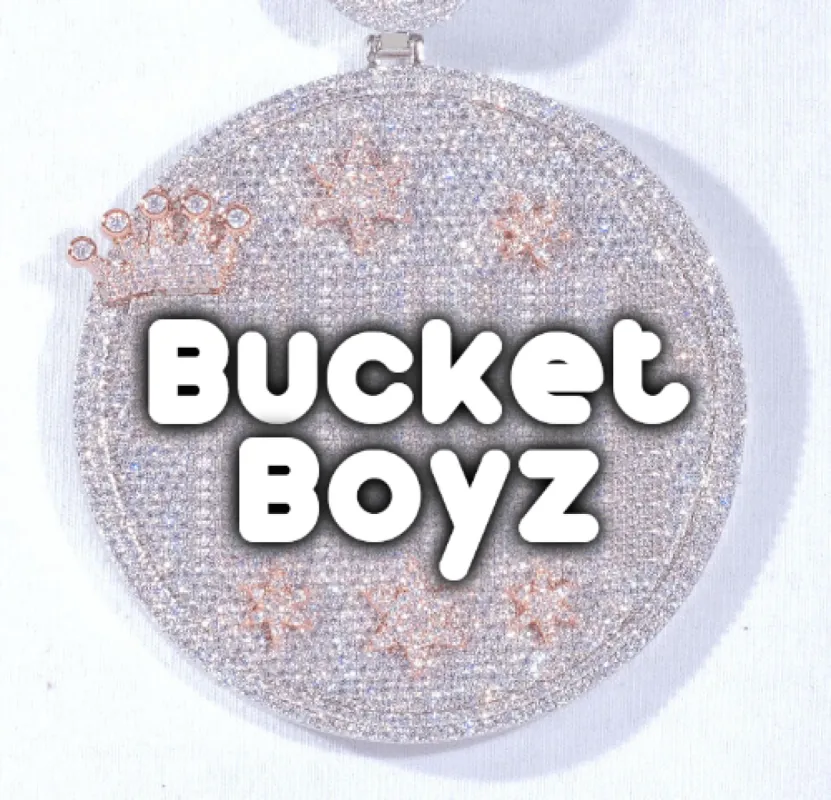 CUSTOM LETTER NECKLACE 3D BIG CROWN DISC sold by The GUU Shop