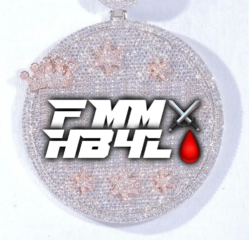 CUSTOM LETTER NECKLACE 3D BIG CROWN DISC sold by The GUU Shop