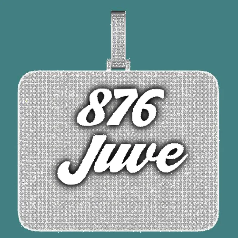 CUSTOM LETTER NECKLACE 3D BIG SQUARE sold by The GUU Shop