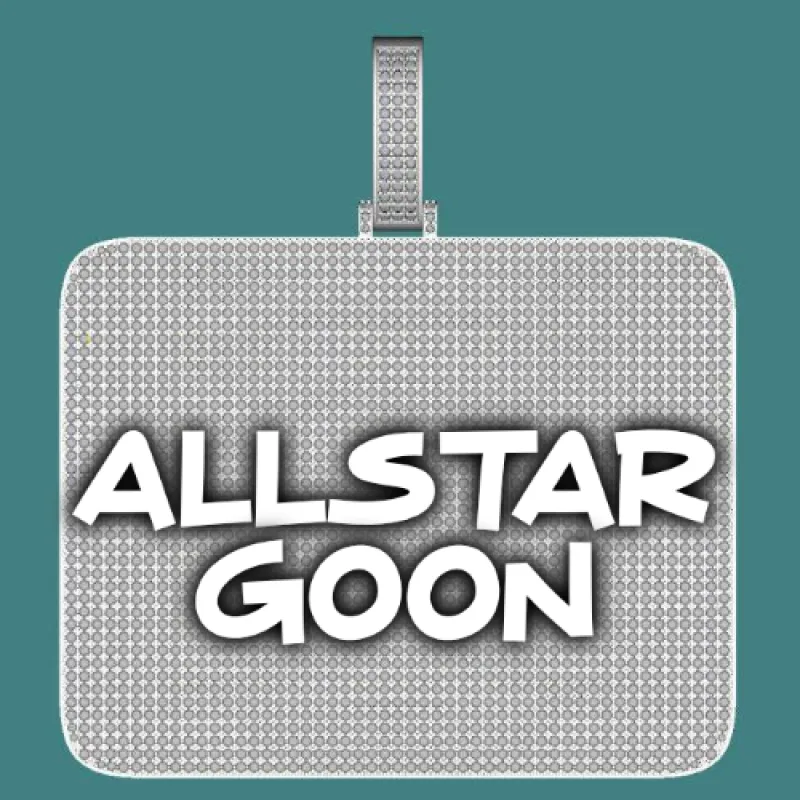 CUSTOM LETTER NECKLACE 3D BIG SQUARE sold by The GUU Shop