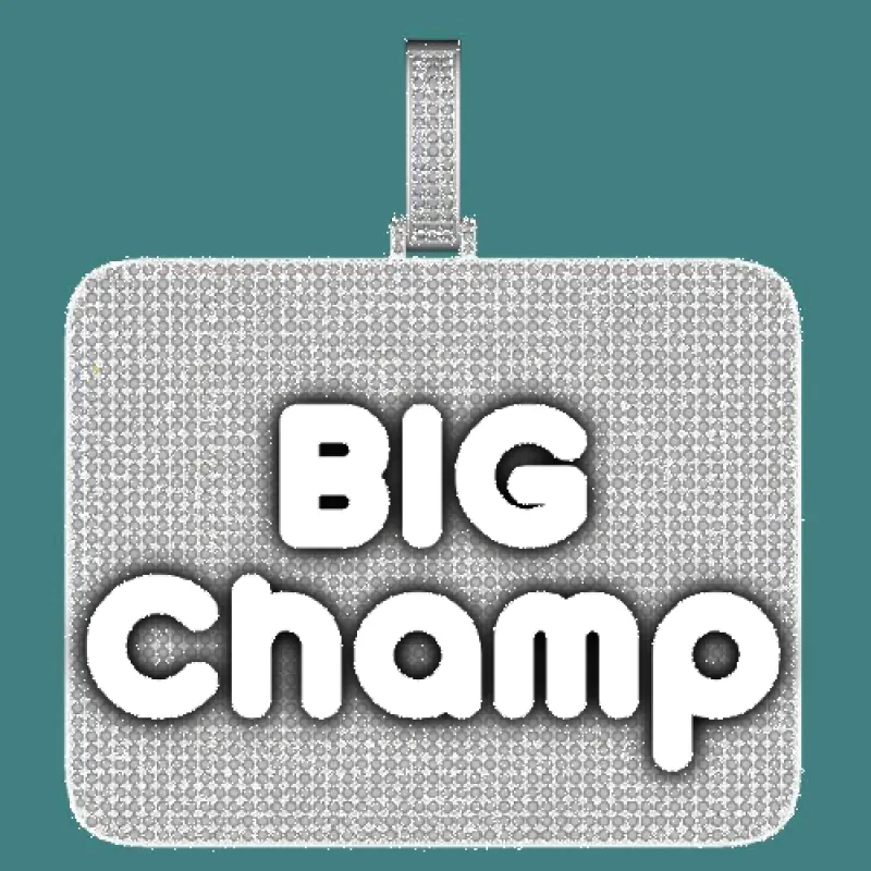 CUSTOM LETTER NECKLACE 3D BIG SQUARE sold by The GUU Shop