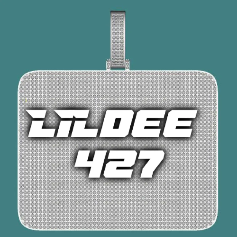 CUSTOM LETTER NECKLACE 3D BIG SQUARE sold by The GUU Shop