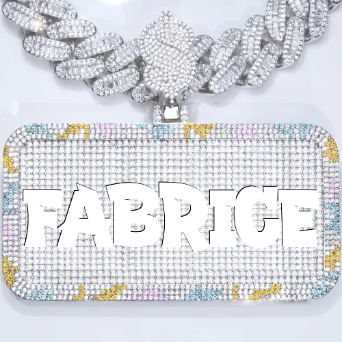 CUSTOM LETTER NECKLACE 3D COLORFUL SQUARE sold by The GUU Shop