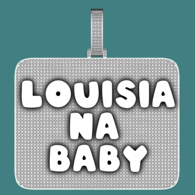 CUSTOM LETTER NECKLACE 3D BIG SQUARE sold by The GUU Shop