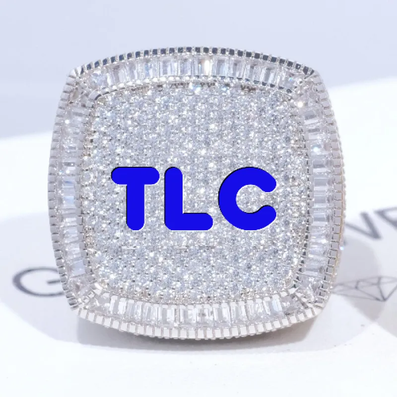 CUSTOM LETTER 3D ICED RING sold by The GUU Shop