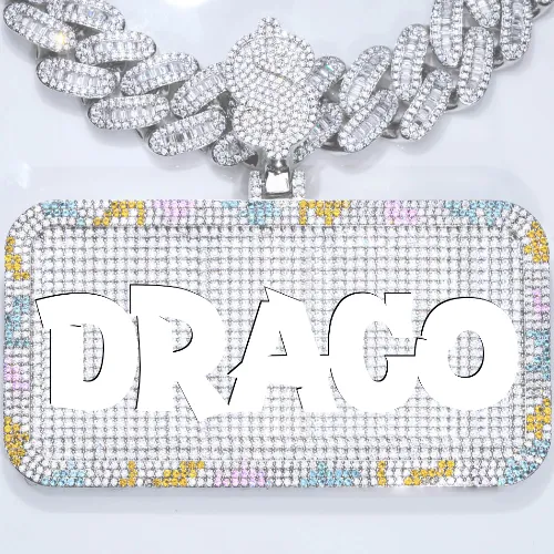 CUSTOM LETTER NECKLACE 3D COLORFUL SQUARE sold by The GUU Shop