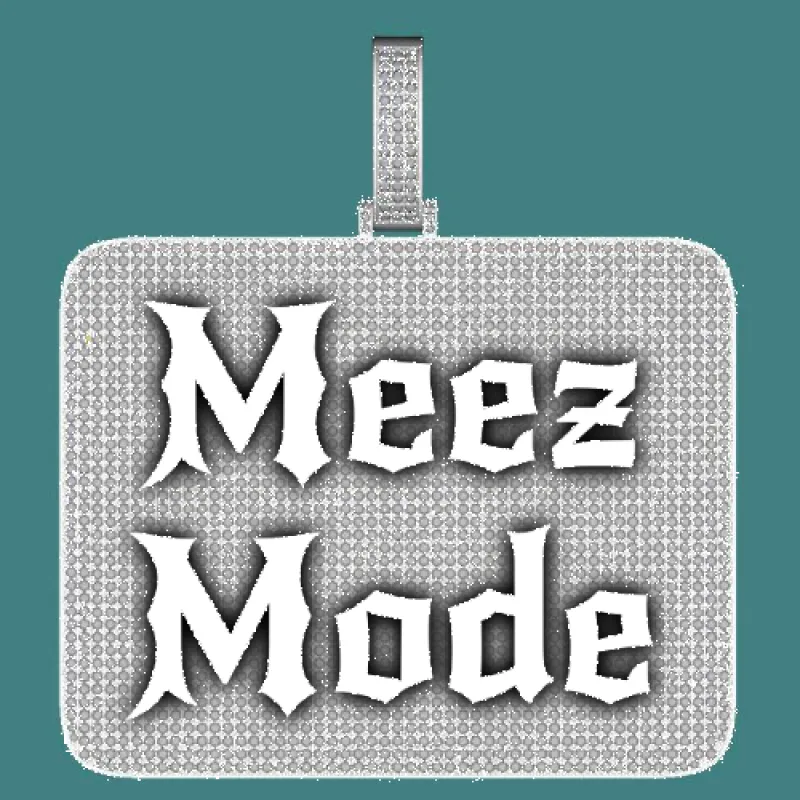 CUSTOM LETTER NECKLACE 3D BIG SQUARE sold by The GUU Shop