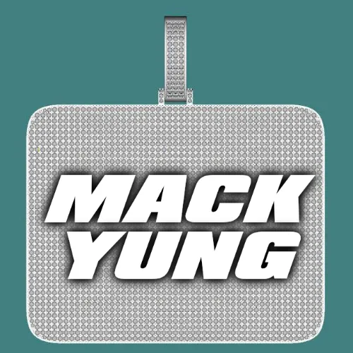 CUSTOM LETTER NECKLACE 3D BIG SQUARE sold by The GUU Shop