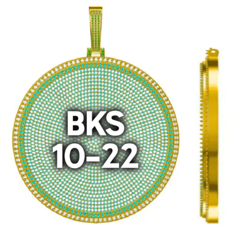 CUSTOM LETTER NECKLACE 3D BIG DISC sold by The GUU Shop