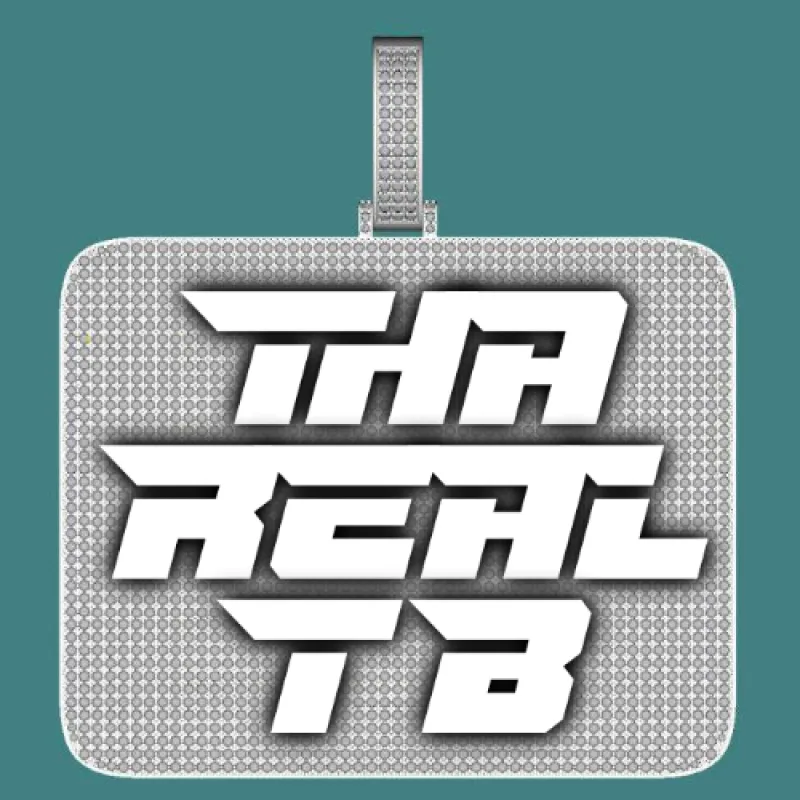 CUSTOM LETTER NECKLACE 3D BIG SQUARE sold by The GUU Shop