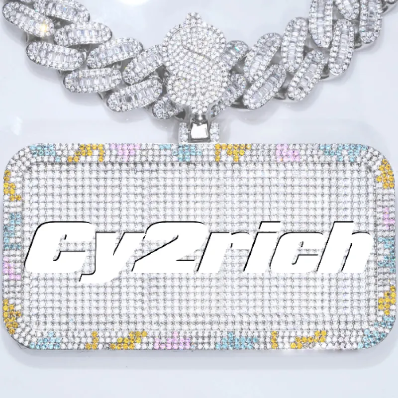 CUSTOM LETTER NECKLACE 3D COLORFUL SQUARE sold by The GUU Shop