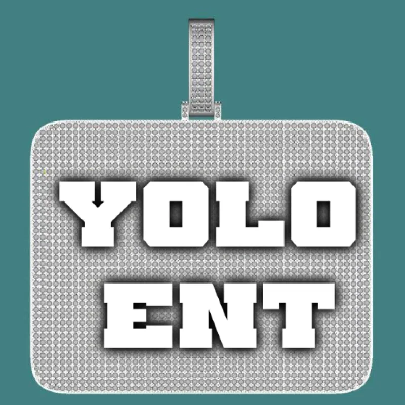 CUSTOM LETTER NECKLACE 3D BIG SQUARE sold by The GUU Shop