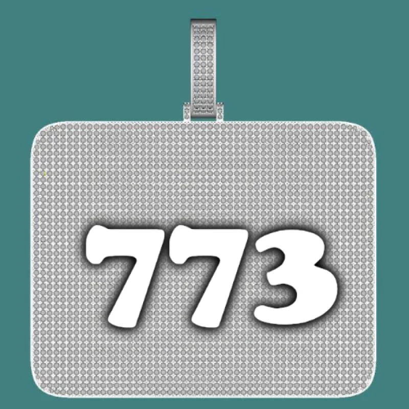 CUSTOM LETTER NECKLACE 3D BIG SQUARE sold by The GUU Shop