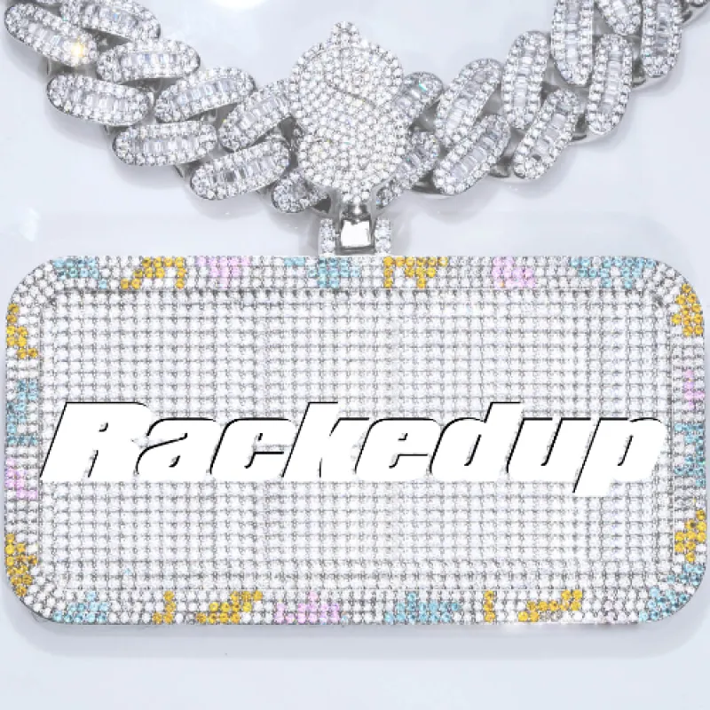 CUSTOM LETTER NECKLACE 3D COLORFUL SQUARE sold by The GUU Shop