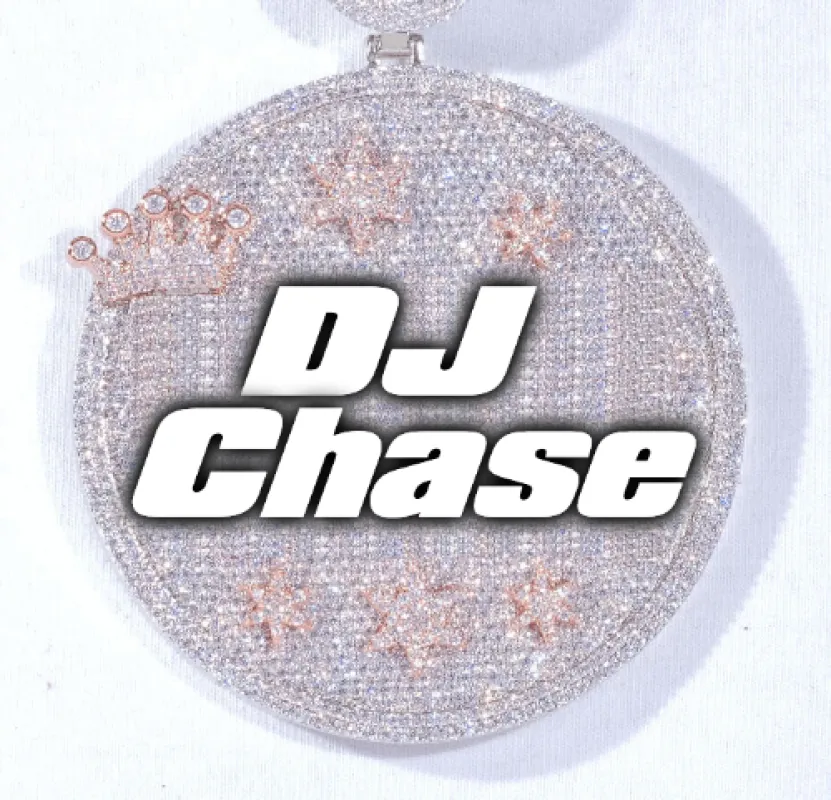 CUSTOM LETTER NECKLACE 3D BIG CROWN DISC sold by The GUU Shop