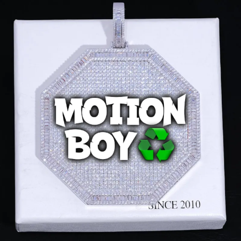 CUSTOM LETTER NECKLACE 3D BIG OCTAGON sold by The GUU Shop