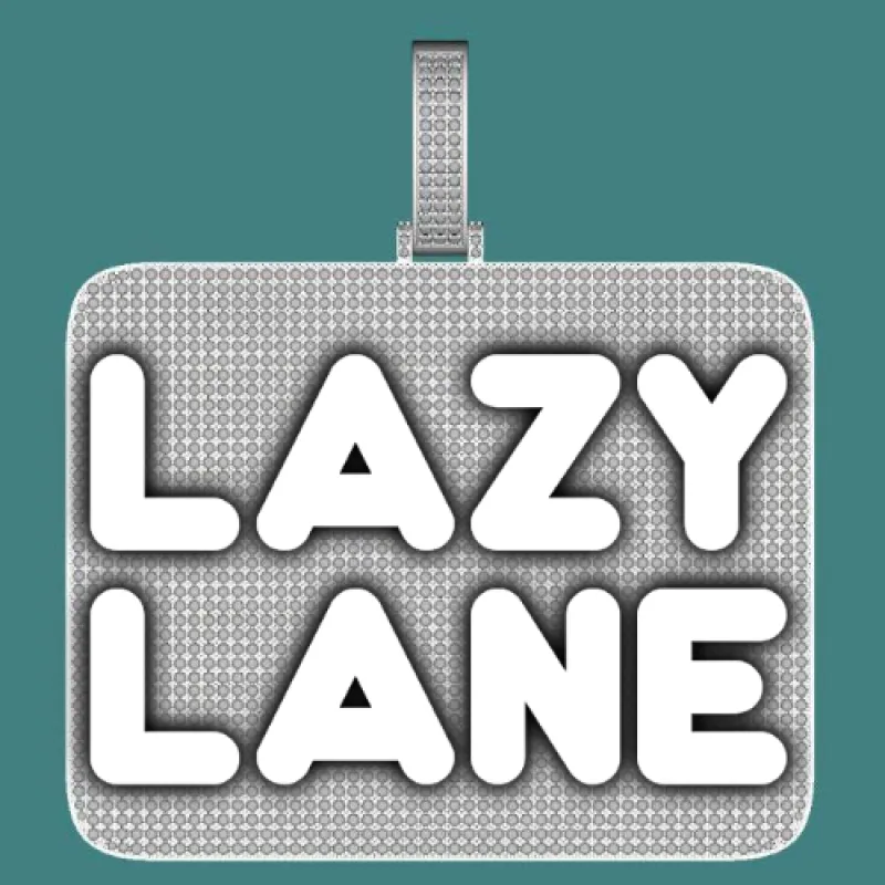 CUSTOM LETTER NECKLACE 3D BIG SQUARE sold by The GUU Shop