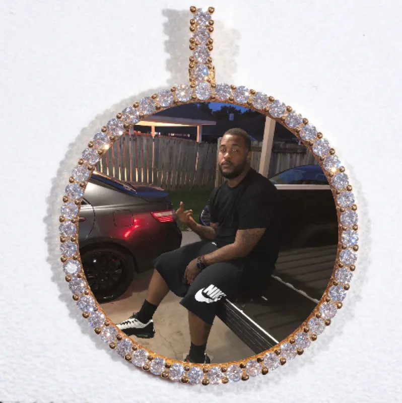 LARGE 3D CIRCLE CUSTOM PICTURE PENDANT sold by The GUU Shop