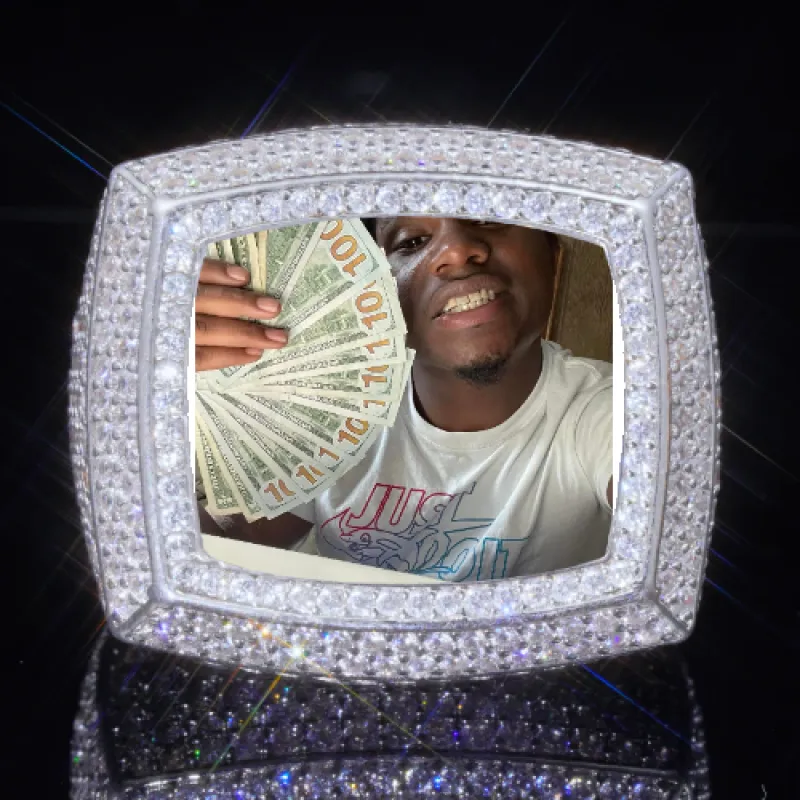 3D CUSTOM PICTURE ICED RING sold by The GUU Shop