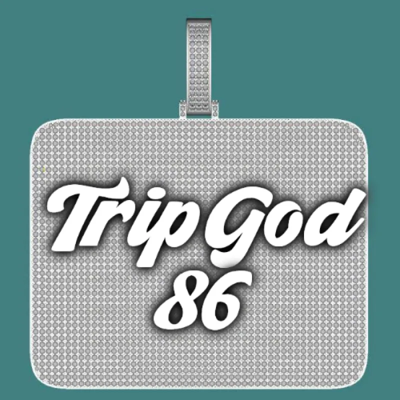 CUSTOM LETTER NECKLACE 3D BIG SQUARE sold by The GUU Shop