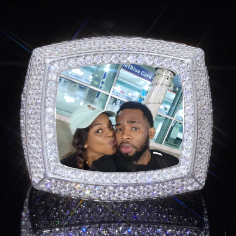 3D CUSTOM PICTURE ICED RING sold by The GUU Shop