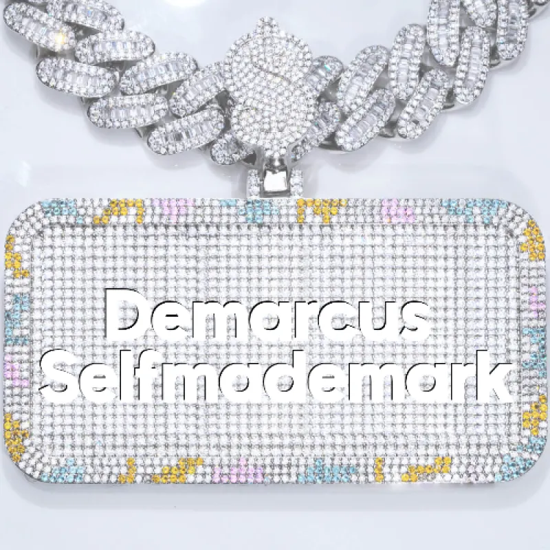 CUSTOM LETTER NECKLACE 3D COLORFUL SQUARE sold by The GUU Shop