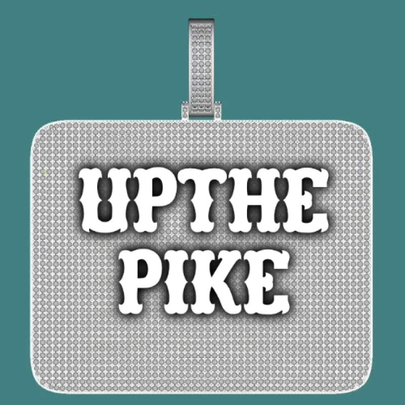 CUSTOM LETTER NECKLACE 3D BIG SQUARE sold by The GUU Shop