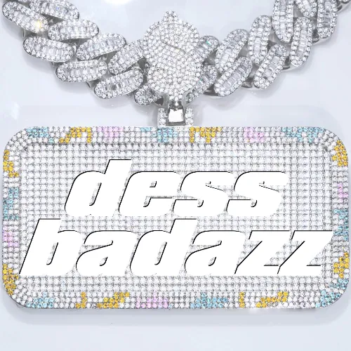 CUSTOM LETTER NECKLACE 3D COLORFUL SQUARE sold by The GUU Shop