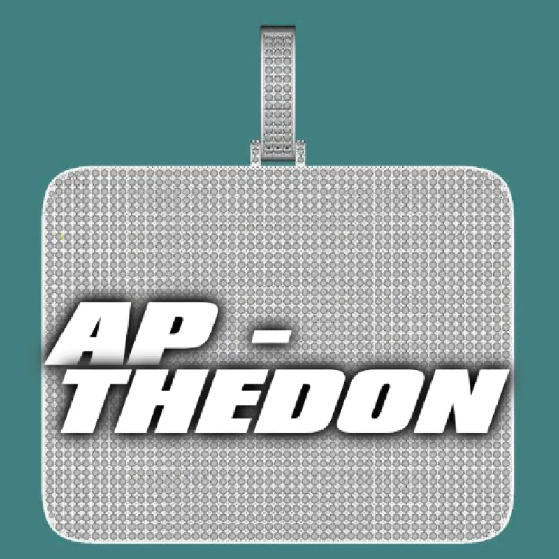 CUSTOM LETTER NECKLACE 3D BIG SQUARE sold by The GUU Shop