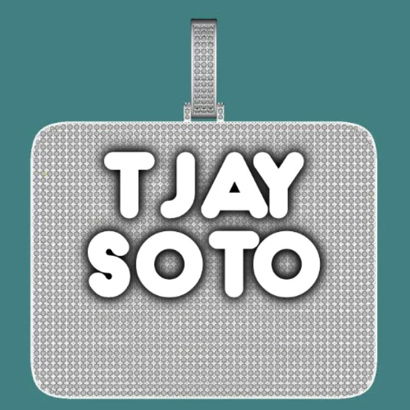 CUSTOM LETTER NECKLACE 3D BIG SQUARE sold by The GUU Shop