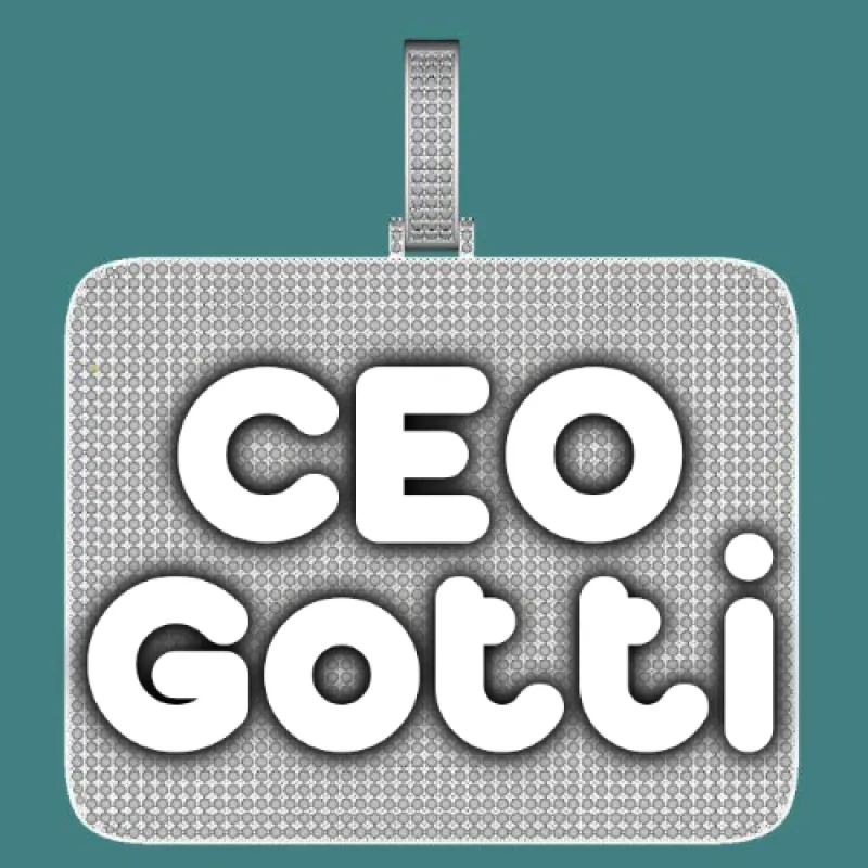 CUSTOM LETTER NECKLACE 3D BIG SQUARE sold by The GUU Shop