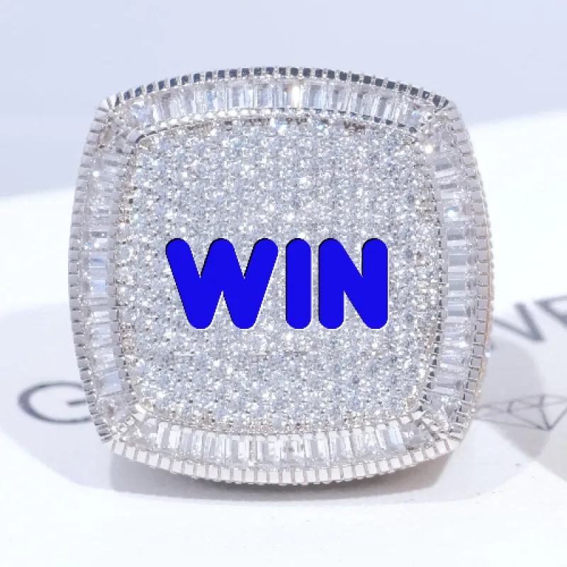 CUSTOM LETTER 3D ICED RING sold by The GUU Shop