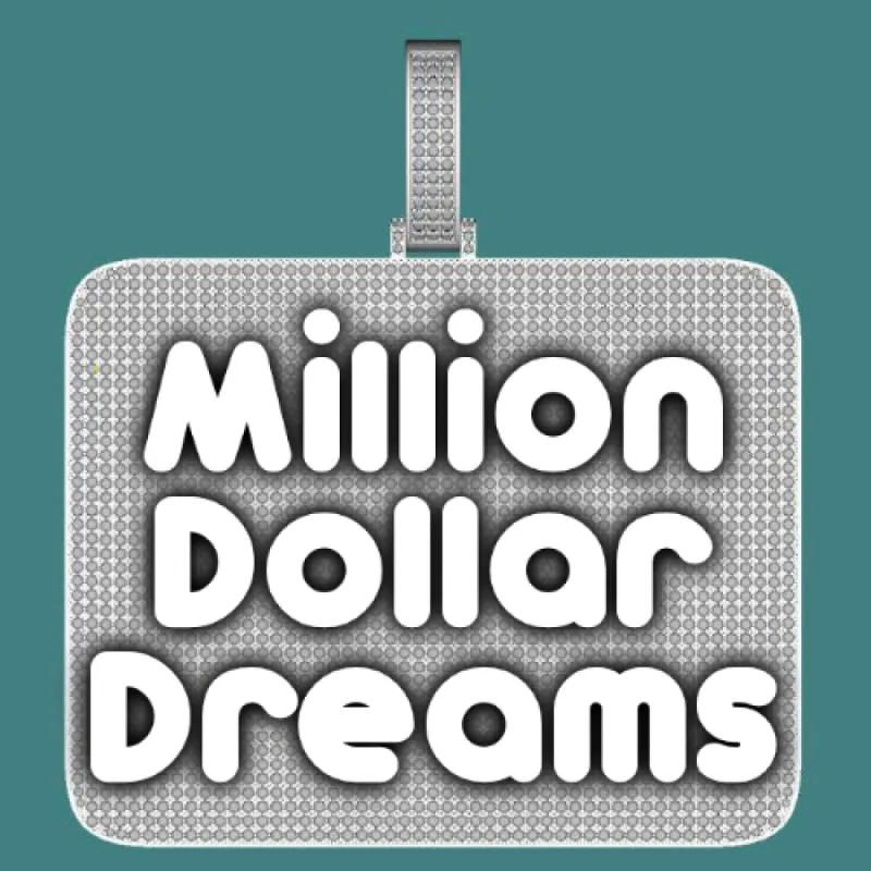 CUSTOM LETTER NECKLACE 3D BIG SQUARE sold by The GUU Shop