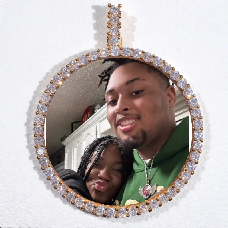 LARGE 3D CIRCLE CUSTOM PICTURE PENDANT sold by The GUU Shop