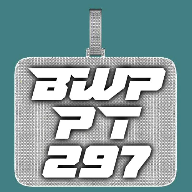 CUSTOM LETTER NECKLACE 3D BIG SQUARE sold by The GUU Shop