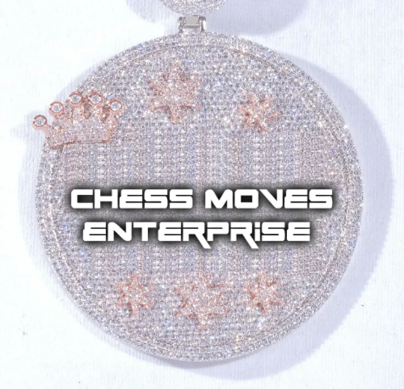 CUSTOM LETTER NECKLACE 3D BIG CROWN DISC sold by The GUU Shop