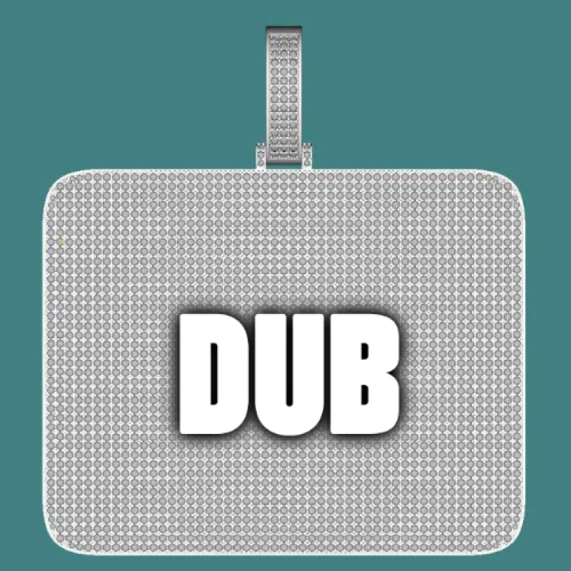 CUSTOM LETTER NECKLACE 3D BIG SQUARE sold by The GUU Shop