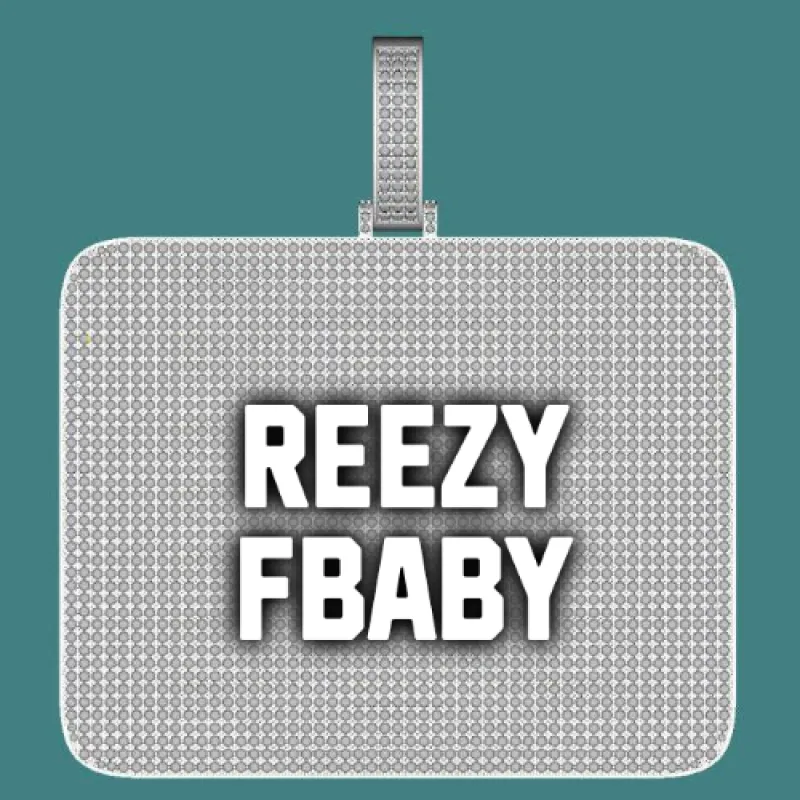 CUSTOM LETTER NECKLACE 3D BIG SQUARE sold by The GUU Shop