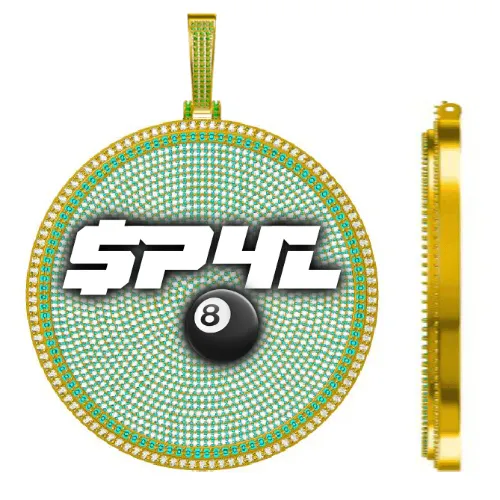 CUSTOM LETTER NECKLACE 3D BIG DISC sold by The GUU Shop