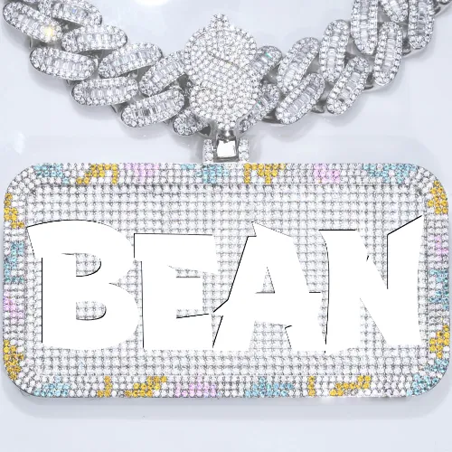 CUSTOM LETTER NECKLACE 3D COLORFUL SQUARE sold by The GUU Shop