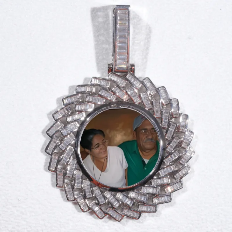 Large 3D Baguette Custom Picture Pendant sold by The GUU Shop