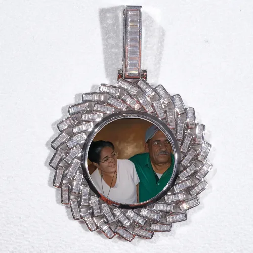 Large 3D Baguette Custom Picture Pendant sold by The GUU Shop