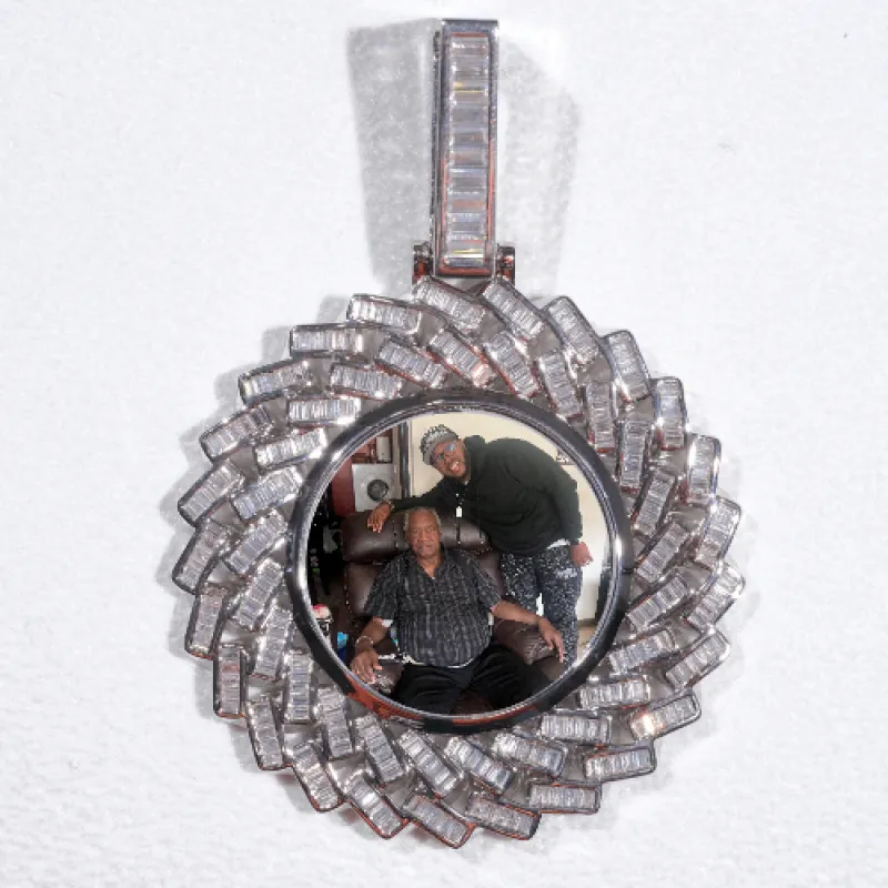 Large 3D Baguette Custom Picture Pendant sold by The GUU Shop