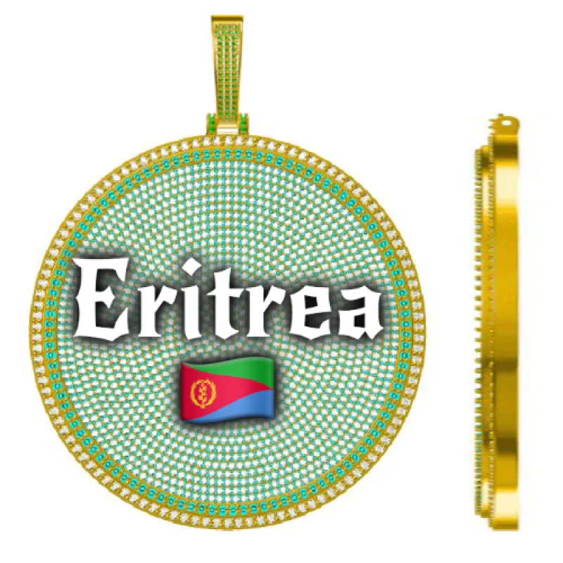 CUSTOM LETTER NECKLACE 3D BIG DISC sold by The GUU Shop