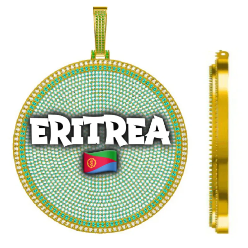 CUSTOM LETTER NECKLACE 3D BIG DISC sold by The GUU Shop