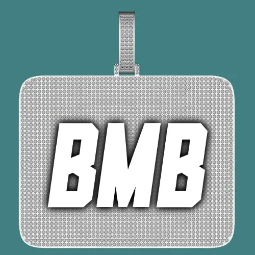 CUSTOM LETTER NECKLACE 3D BIG SQUARE sold by The GUU Shop