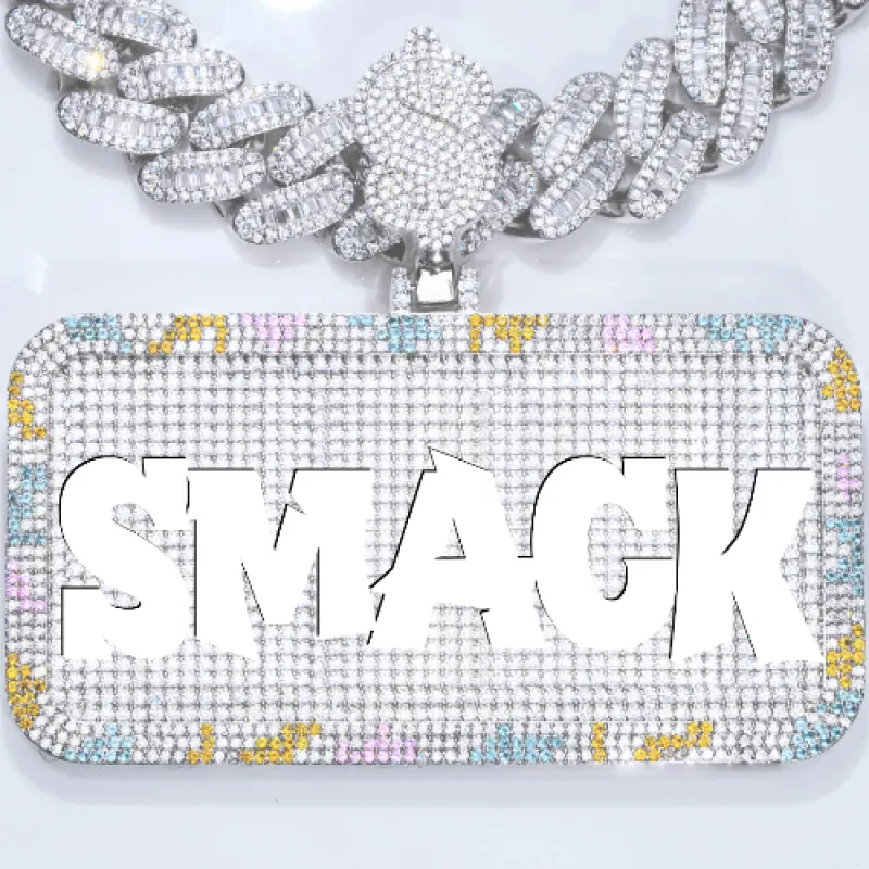 CUSTOM LETTER NECKLACE 3D COLORFUL SQUARE sold by The GUU Shop