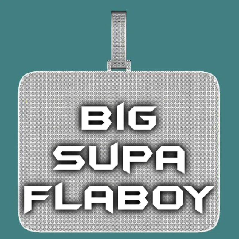 CUSTOM LETTER NECKLACE 3D BIG SQUARE sold by The GUU Shop