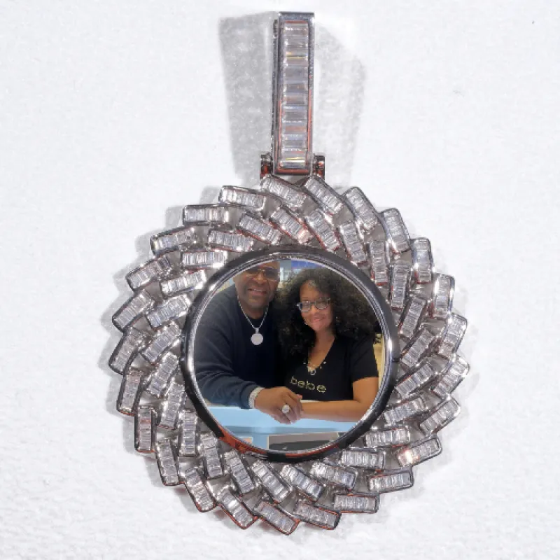 Large 3D Baguette Custom Picture Pendant sold by The GUU Shop